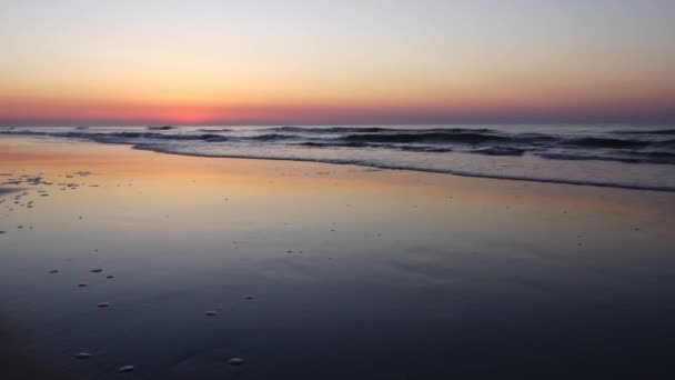 Дурість Пляж Океану Захід Сонця Краєвид Морський Пейзаж Сцени — стокове відео