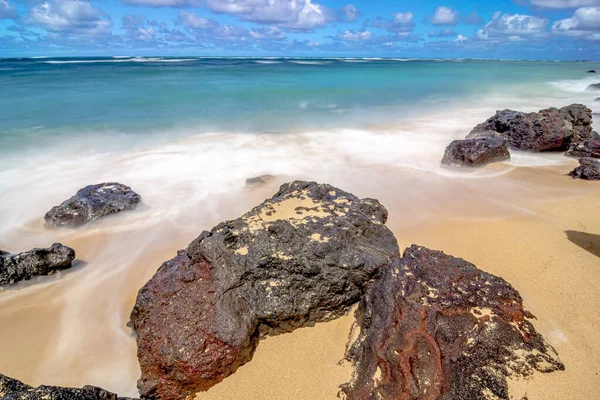 Kualoa Rock Beach Kualoa Beach Oahu Hawaii — Stock Photo, Image