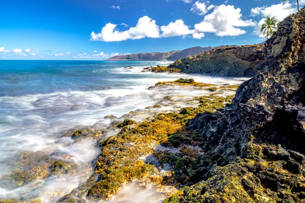 Kea Beach Park Rocky Scenes Oahu Hawaii — Fotografia de Stock