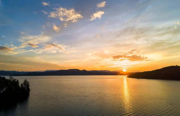Beautiful Early Morning Sunrise Lake Jocassee South Carolina — Stock Photo, Image