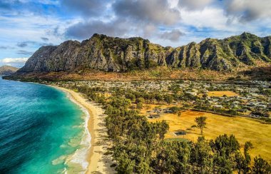 waimanalo plajı Oahu Hawai tatil yeri