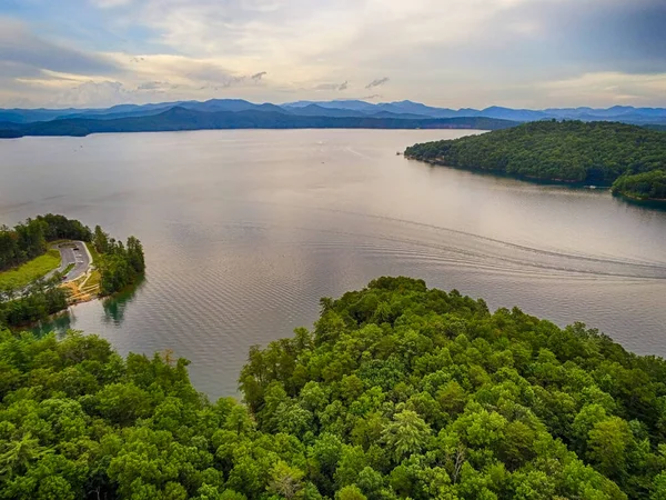 Jocassee Gölü Nün Güzel Manzarası Güney Carolina — Stok fotoğraf