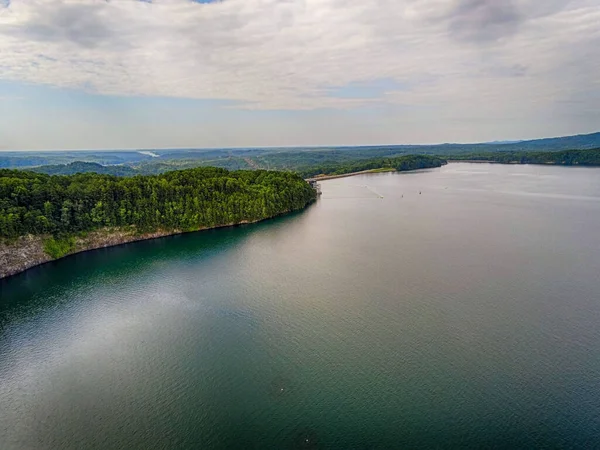 Vacker Naturskön Utsikt Vid Sjön Jocassee Södra Carolina — Stockfoto