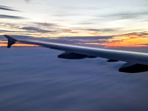 Amanhecer Cedo Avião — Fotografia de Stock