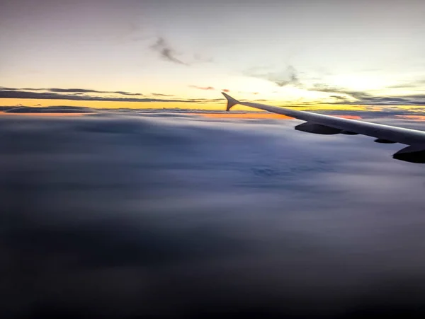 비행기에서 새벽의 — 스톡 사진