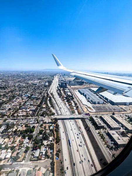 Vues Aériennes Los Angeles Depuis Avion — Photo