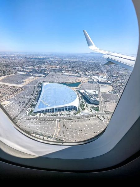 Vistas Aéreas Los Angeles Avião — Fotografia de Stock