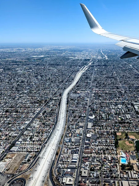 ロサンゼルスの航空機からの眺めは — ストック写真