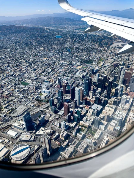 Vistas Aéreas Los Angeles Desde Avión —  Fotos de Stock