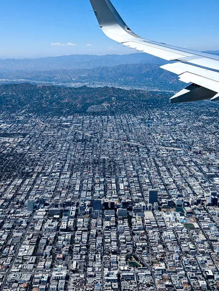 ロサンゼルスの航空機からの眺めは — ストック写真