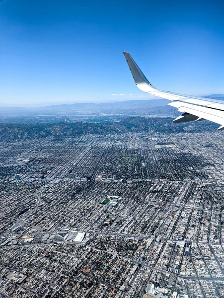 Luchtfoto Van Los Angeles Vanuit Een Vliegtuig — Stockfoto