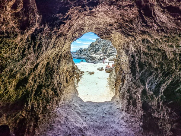 View Halona Cove Lava Tube Oahu Hawaii — Stock Photo, Image