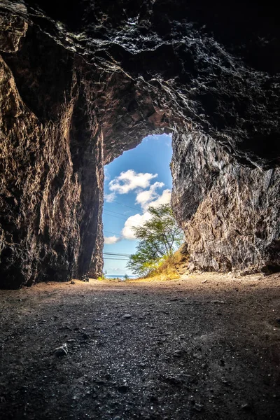 Cueva Kaneana Sagrada Cerca Ohiki Lolo Playa Lado Oeste Oahu — Foto de Stock