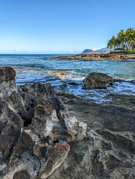 Секретный Пляж Острове Оаху Гавайи — стоковое фото