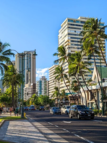 Ocean Water Waikiki Beach Hotel Towers —  Fotos de Stock