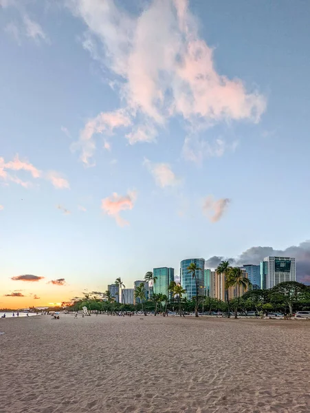 Spectaculair Uitzicht Van Honolulu Stad Oahu — Stockfoto