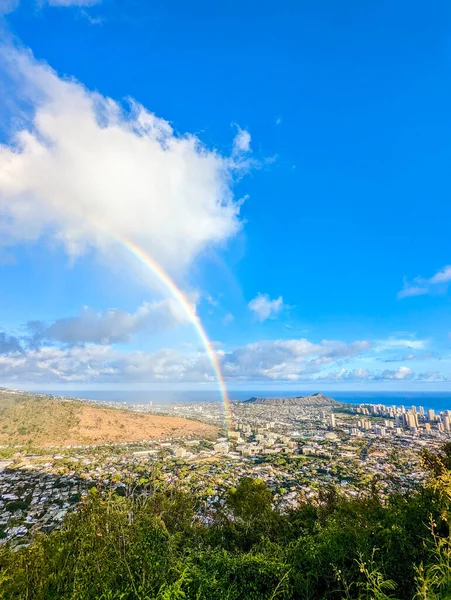 Waikiki Honolulu Tantalus Widokiem Ahu — Zdjęcie stockowe
