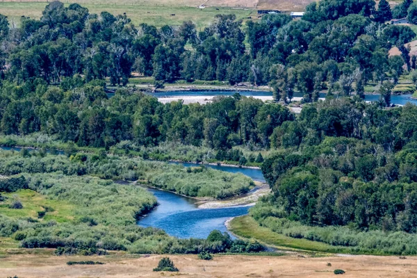 Landschappelijke Uitzichten Rondom Het Nationale Park Van Yeallowstone Wyoming Montana — Stockfoto