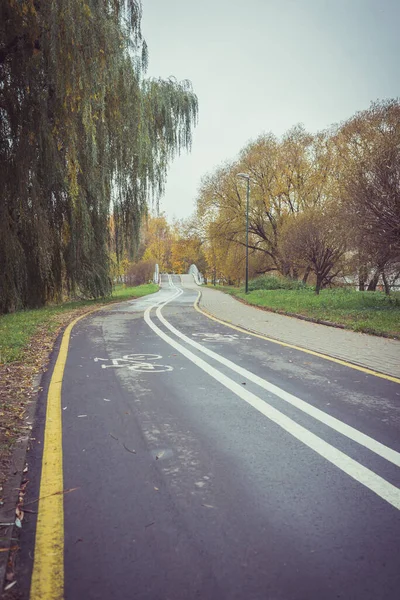 공원을 지나는 자전거 공원의 활동의 아름다운 — 스톡 사진