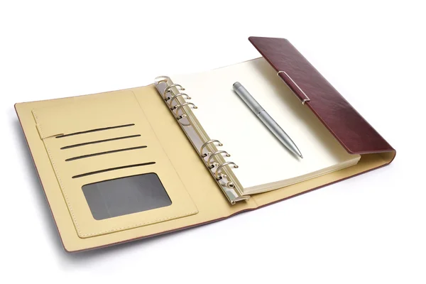 Leather notebook — Stock Photo, Image