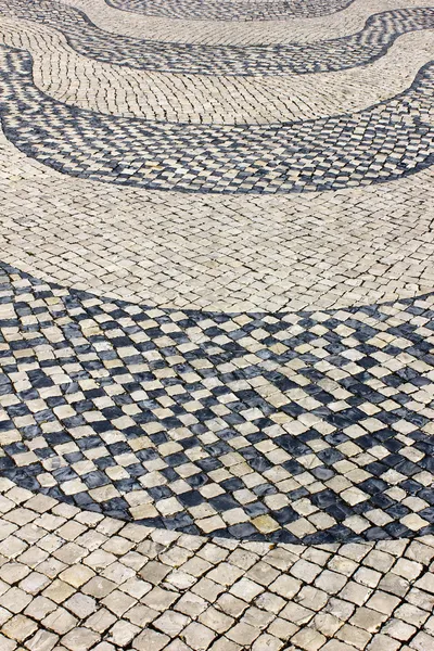 Detail of a typical portuguese pavement at Lisbon, Portugal — Stock Photo, Image