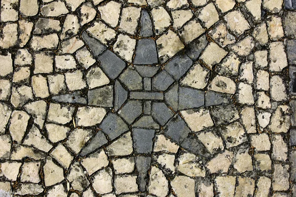 Detail van een typische Portugese bestrating in Lissabon, portugal — Stockfoto