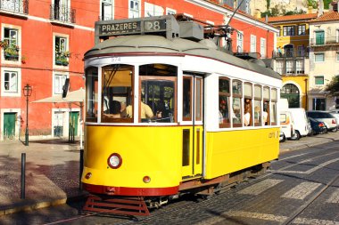 ünlü tramvay 28, lisbon, Portekiz
