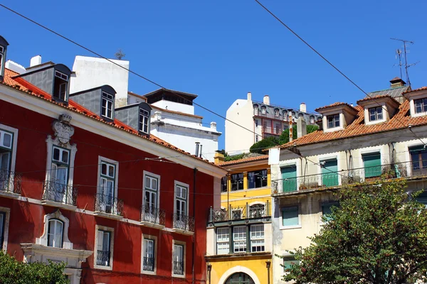 Detalj av några gamla byggnader i Lissabon, portugal — Stockfoto