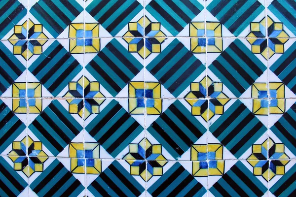 Detail of some typical portuguese tiles at Lisbon — Stock Photo, Image