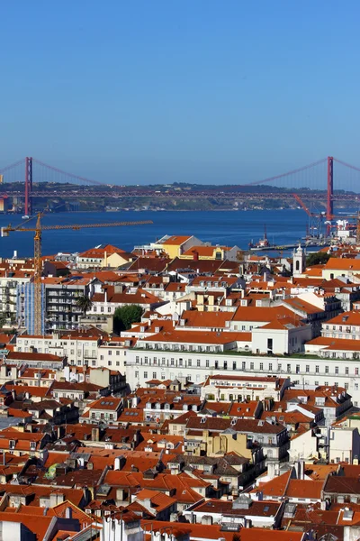 Brug van 25 april, Lissabon, Portugal Stockafbeelding
