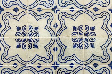 Lizbon bazı tipik Portekizce çinilerin detay