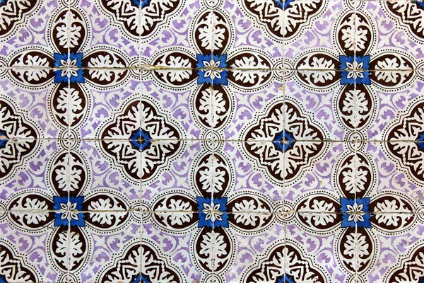 Detalle de algunos azulejos típicos portugueses en Lisboa — Foto de Stock