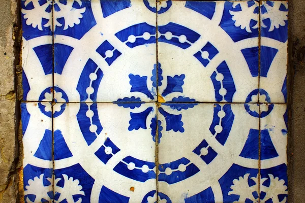 Detail of some typical portuguese tiles at Lisbon — Stock Photo, Image