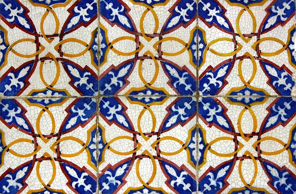 Detail of some typical portuguese tiles at Lisbon — Stock Photo, Image