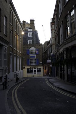 Detail of a narrow street at London, ENgland clipart