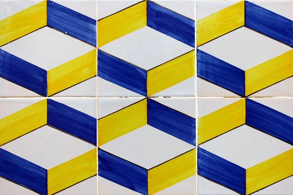Dettaglio di alcune tipiche piastrelle portoghesi (azulejos) a Lisbona — Foto Stock