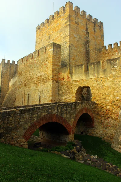 Detalle del Castillo de San Jorge en Lisboa, Portugal — Foto de Stock