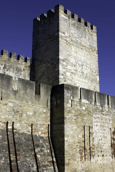 Detalle del Castillo de San Jorge en Lisboa, Portugal — Foto de Stock