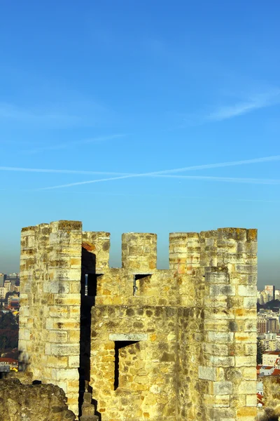 Detalle del Castillo de San Jorge en Lisboa, Portugal — Foto de Stock