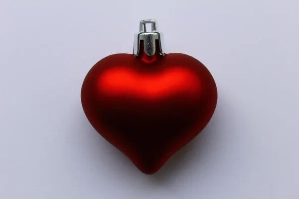 Corazón rojo de Navidad — Foto de Stock