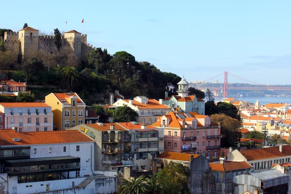 城堡的圣徒乔治城堡，里斯本，葡萄牙 — 图库照片