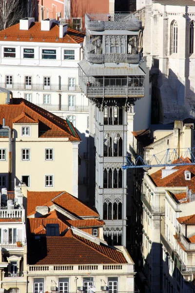 Santa Justa Aufzug, Lissabon, Portugal — Stockfoto