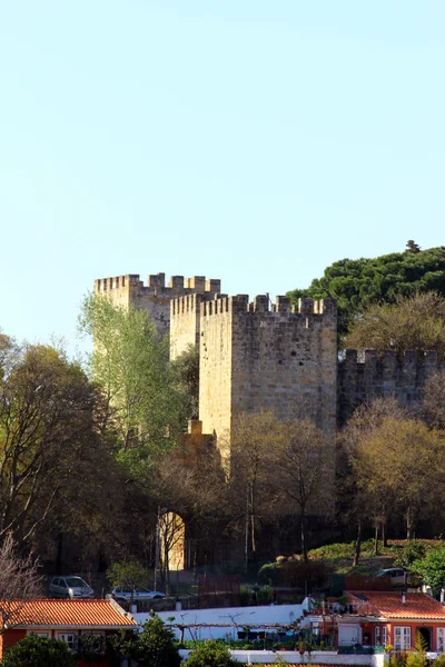 Hrad saint george hrad, Lisabon, Portugalsko — Stock fotografie