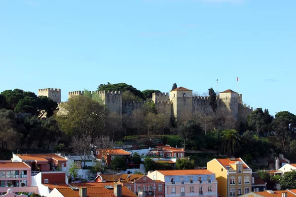 Zamek saint george zamek, Lizbona, Portugalia — Zdjęcie stockowe