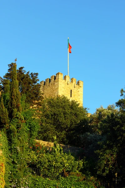 Slottet saint george slott, Lissabon, Portugal — Stockfoto