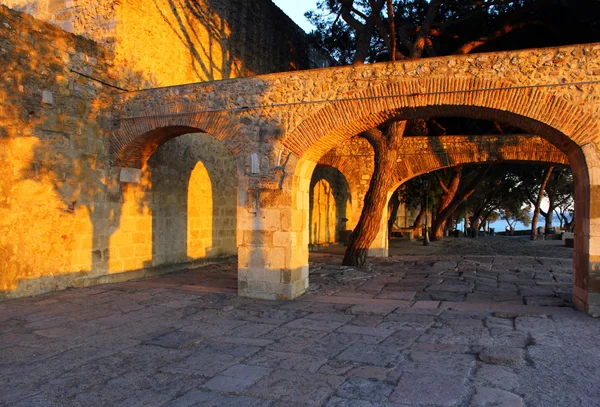 Slottet saint george slott, Lissabon, Portugal — Stockfoto