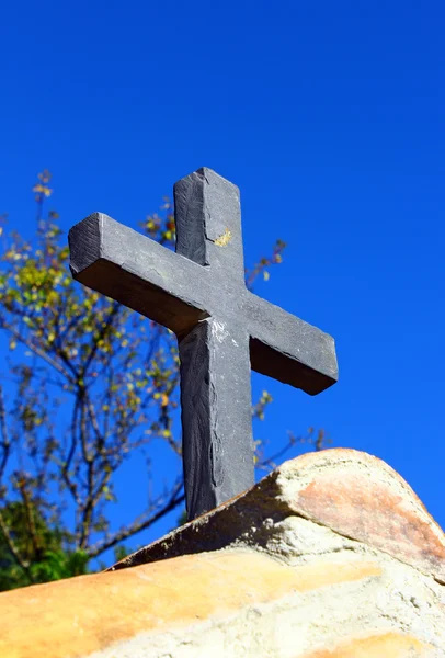 Stone cross background — Stock Photo, Image