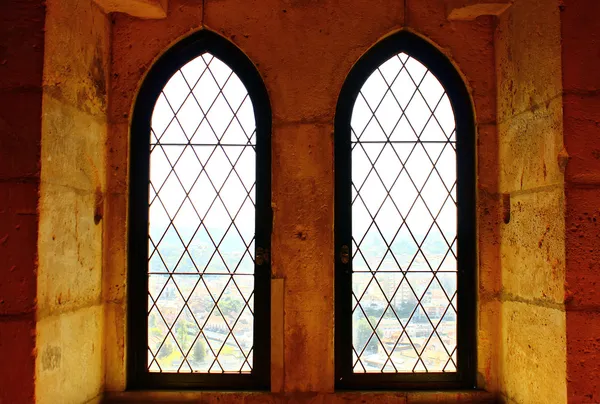 Detail of some old windows, Leiria, Portugal — Stock Photo, Image