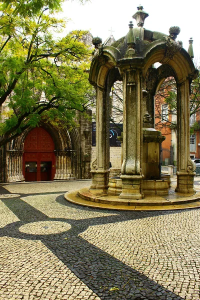 Praça do Carmo, Lisboa, Portugal — Fotografia de Stock