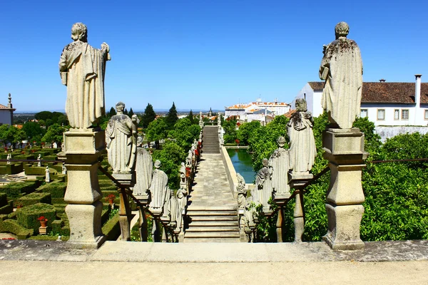 Schodiště se sochami portugalských králů, castelo branco, portu — Stock fotografie